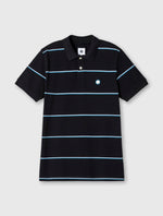 Black Mountfield Stripe Polo