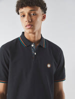 Black Wonderwall Paisley Placket Polo