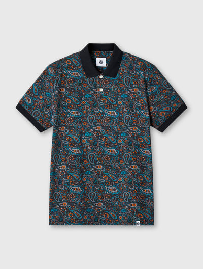 Dark Grey Wonderwall Paisley Polo