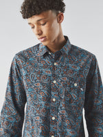 Dark Grey Wonderwall Paisley Shirt