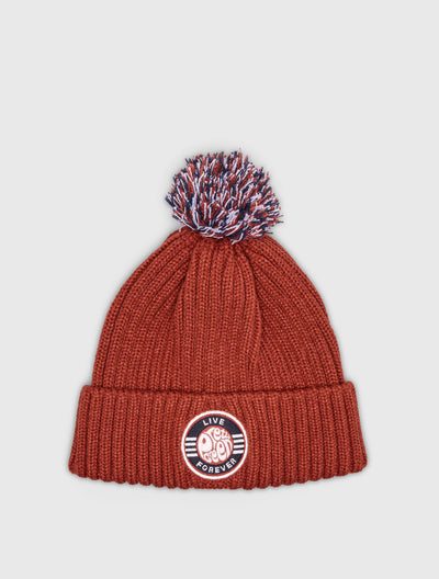 Red Live Forever Bobble Hat