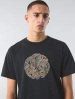 Black 15th Anniversary Paisley Logo T-shirt