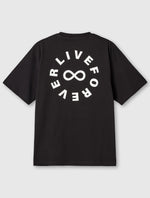 Black Live Forever Text Logo T-Shirt