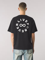 Black Live Forever Text Logo T-Shirt