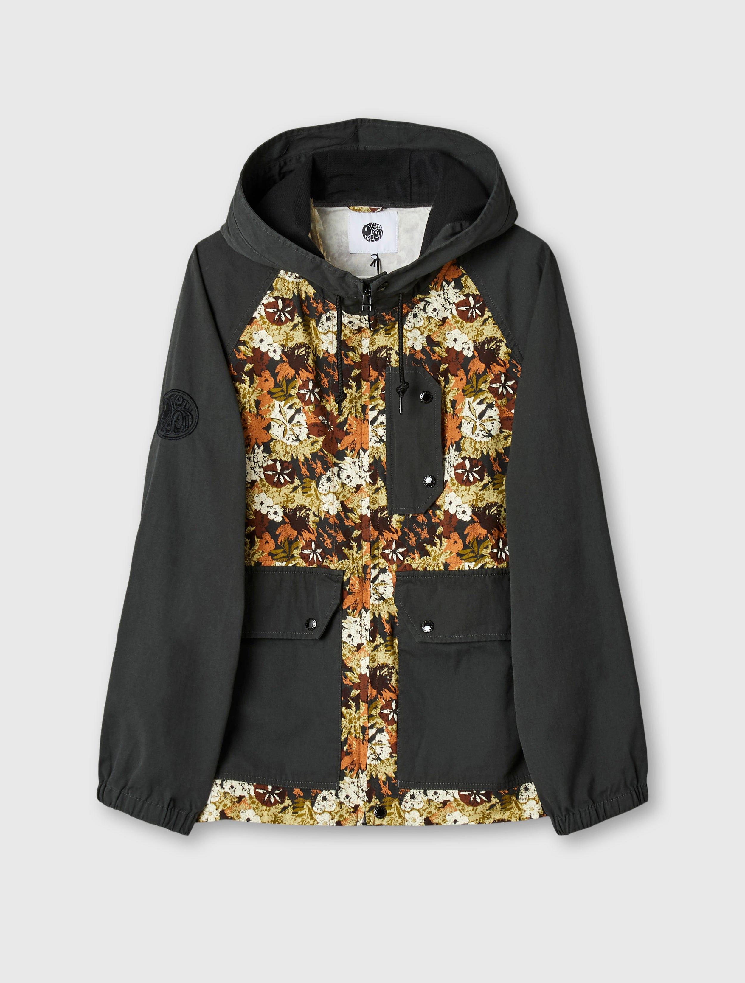 Pretty green cotton zip up hooded jacket best sale