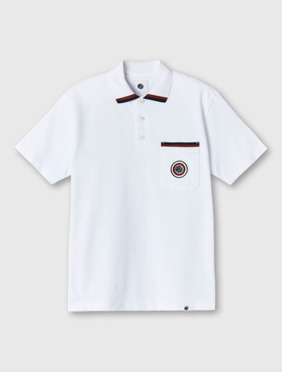 White Live Forever Pocket Polo