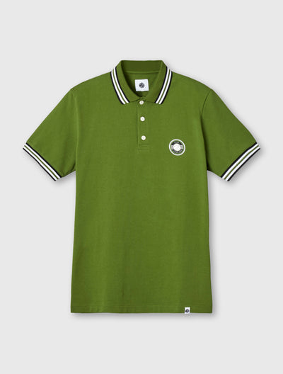 Green Live Forever Tipped Polo