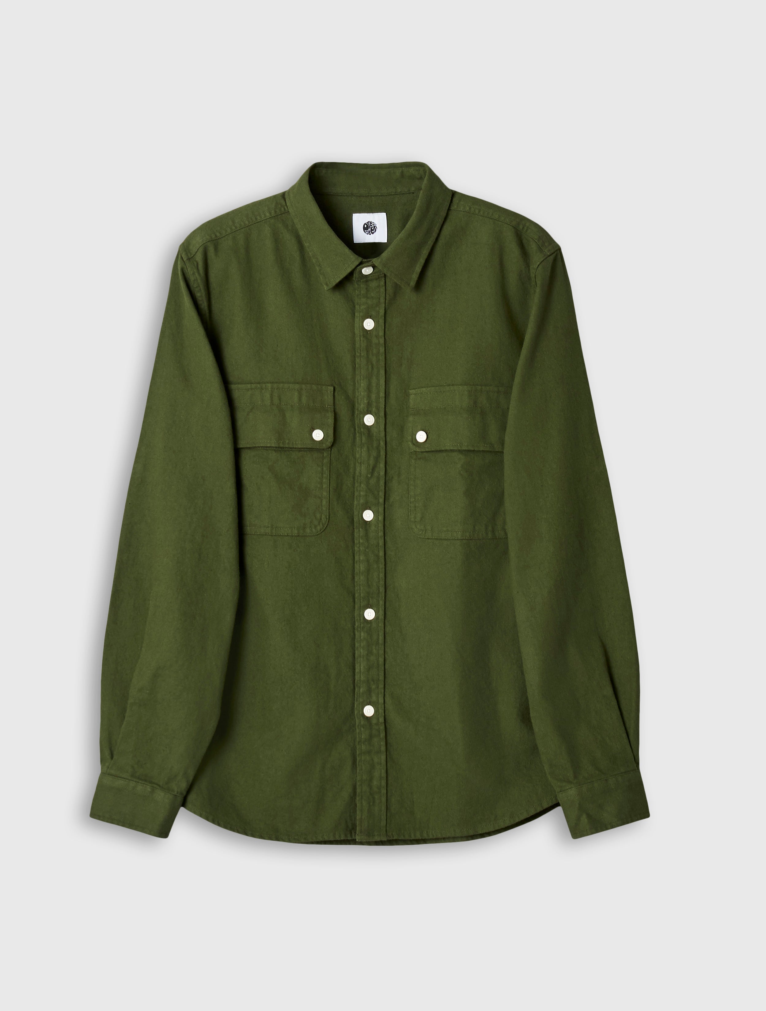 Khaki Heathen Overshirt Pretty Green Store