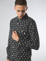 Black Maddox Paisley Motif Shirt