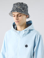 Light Blue Reversible Paisley Bucket Hat