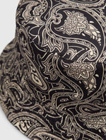 Light Grey Reversible Paisley Bucket Hat