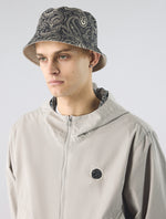 Light Grey Reversible Paisley Bucket Hat