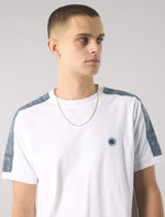 White Eclipse Paisley Tape T-Shirt