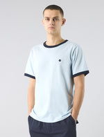 Light Blue Eclipse Ringer T-Shirt