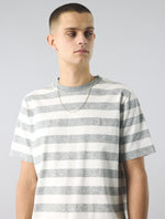 Grey Eclipse Paisley Stripe T-Shirt