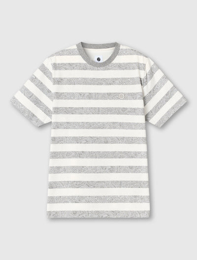 Grey Eclipse Paisley Stripe T-Shirt