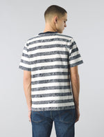 Navy Eclipse Paisley Stripe T-Shirt