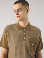 Brown Roxy Knit Polo