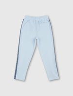 Light Blue Eclipse Paisley Tape Track Pants