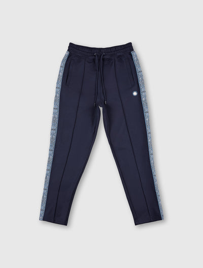 Navy Eclipse Paisey Tape Track Pants