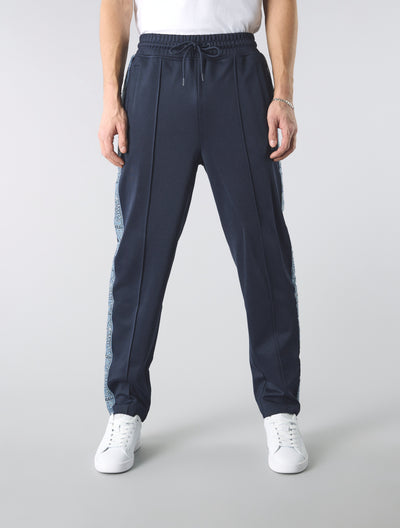 Navy Eclipse Paisey Tape Track Pants