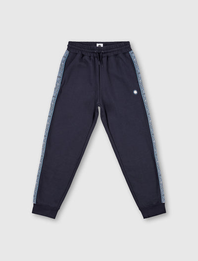 Navy Eclipse Paisey Tape Joggers