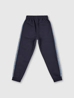 Navy Eclipse Paisey Tape Joggers