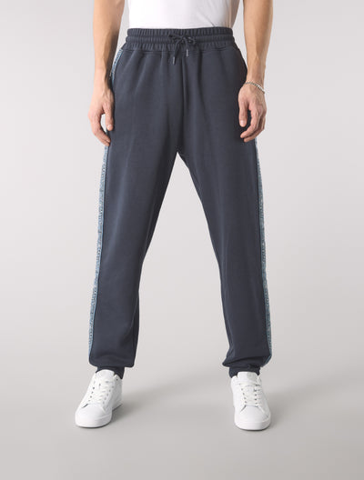 Navy Eclipse Paisey Tape Joggers