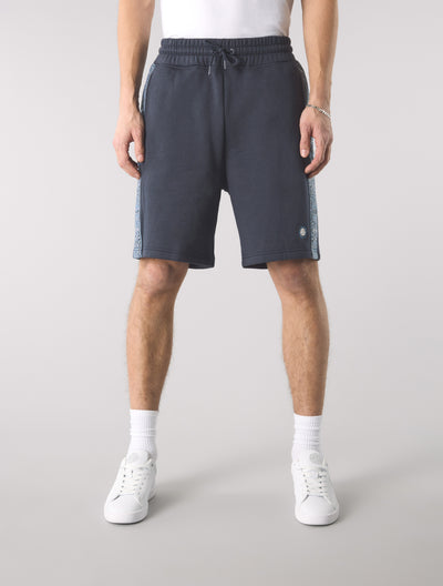 Navy Eclipse Paisey Tape Sweat Shorts