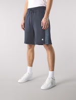 Navy Eclipse Paisey Tape Sweat Shorts