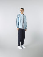 Light Blue Eclipse Paisley Tape Hooded Jacket