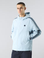 Light Blue Eclipse Paisley Tape Hooded Jacket