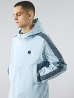 Light Blue Eclipse Paisley Tape Hooded Jacket