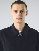 Navy Prestwich Cord Overshirt