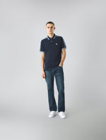 Navy Eclipse Paisley Tape Polo