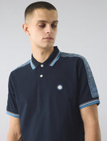 Navy Eclipse Paisley Tape Polo