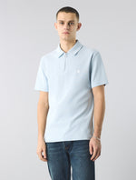 Light Blue Islington Zip Polo