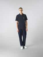 Navy Islington Zip Polo