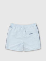 Light Blue Eclipse Paisey Tape Swim Shorts