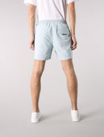 Light Blue Eclipse Paisey Tape Swim Shorts