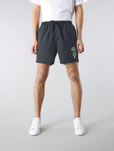 Black Aquarelle Swim Shorts