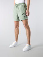 Green Aquarelle Swim Shorts