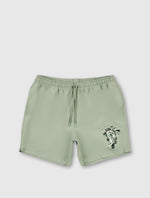 Green Aquarelle Swim Shorts