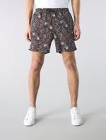 Black Feltham Paisley Swim Shorts