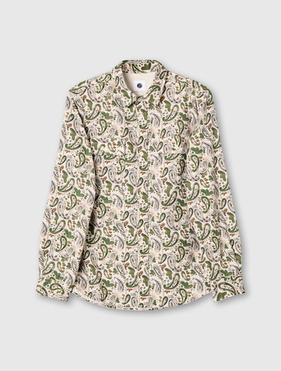 Stone Aquarelle Paisley Shirt