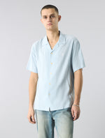 Blue Islington Cuban Collar Shirt