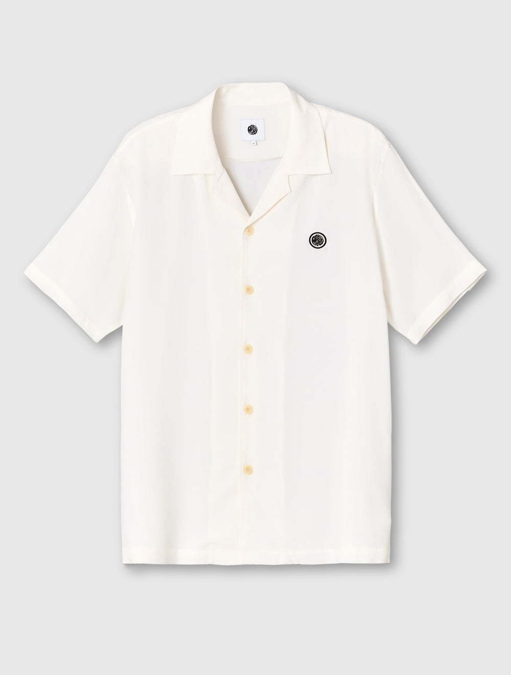 White Islington Cuban Collar Shirt