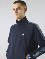 Navy Eclipse Paisley Tape Track Top