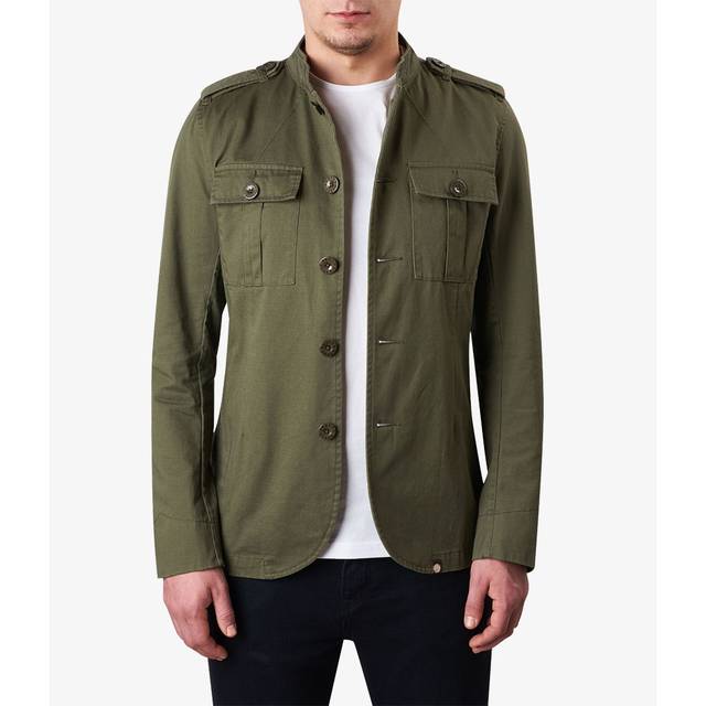 Mandarin Collar Military Jacket | Pretty Green | Online Shop