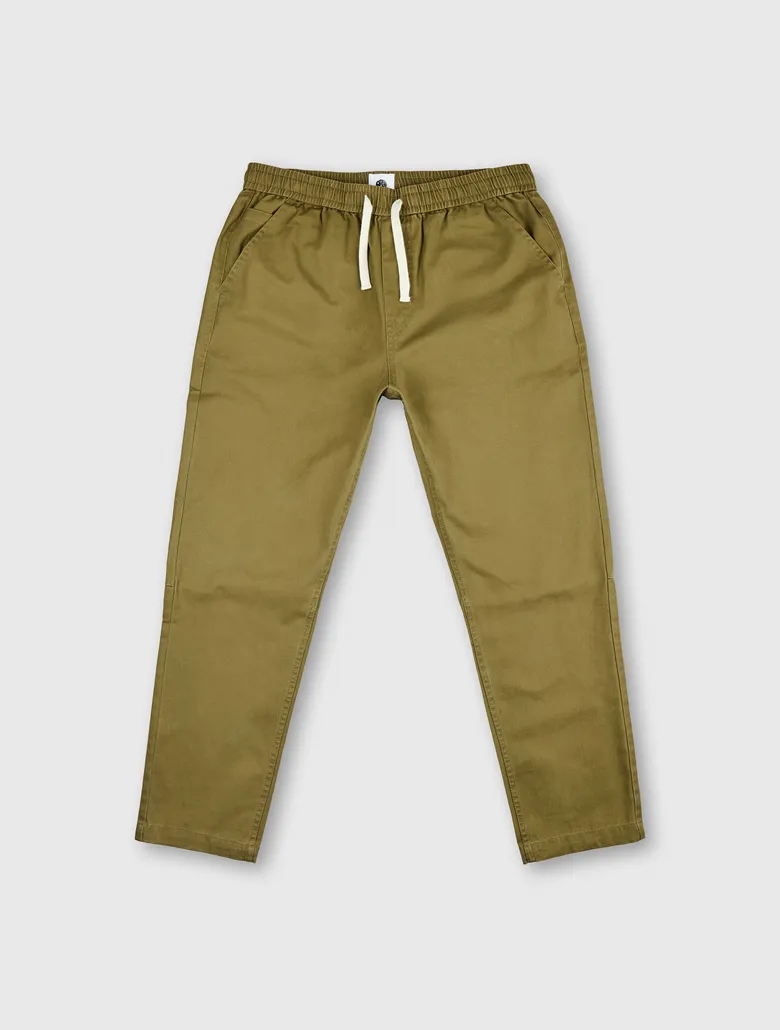 Buy Men Khaki Solid Slim Fit Casual Trousers Online - 676161 | Peter England